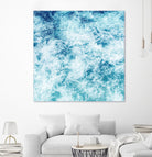 Sea ocean waves blue white by Julia Zayceva on GIANT ART - blue mixed media