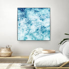 Sea ocean waves blue white by Julia Zayceva on GIANT ART - blue mixed media