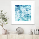 Sea ocean waves blue white by Julia Zayceva on GIANT ART - blue mixed media