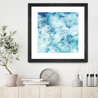 Sea ocean waves blue white by Julia Zayceva on GIANT ART - blue mixed media