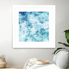 Sea ocean waves blue white by Julia Zayceva on GIANT ART - blue mixed media