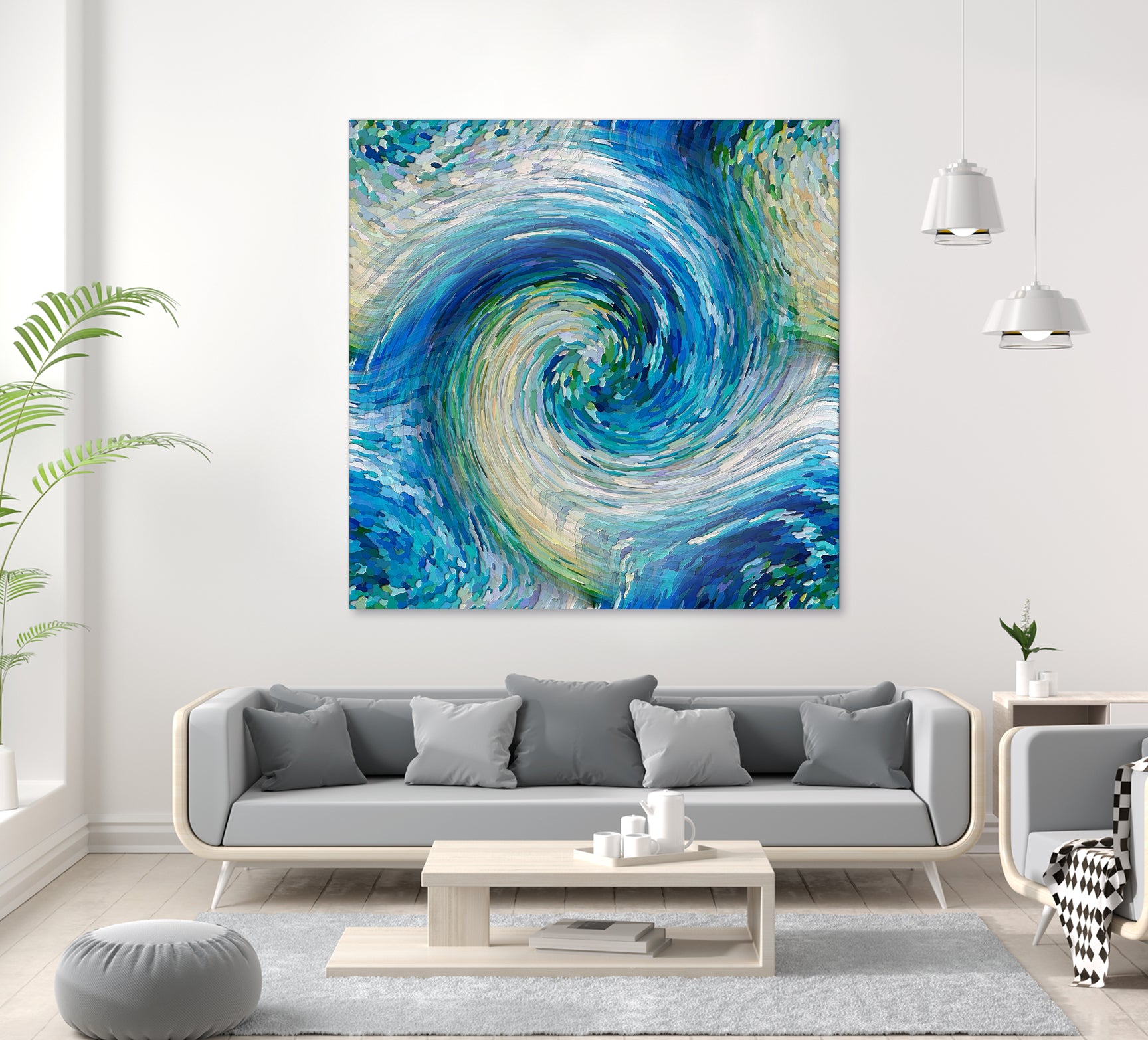 Wave to Van Gogh by David Manlove on GIANT ART - blue digital painting