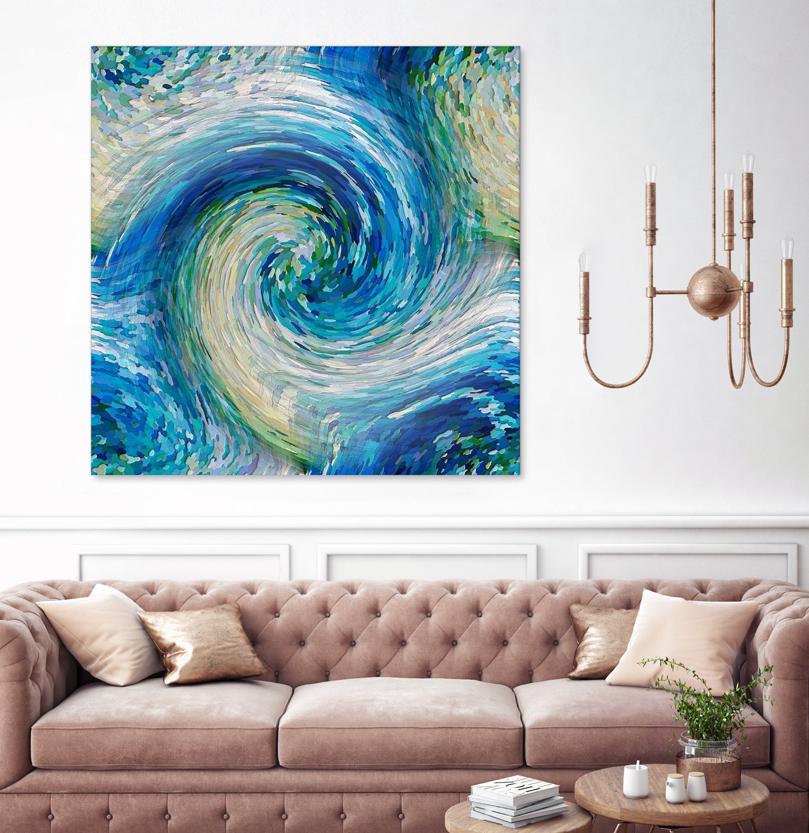 Wave to Van Gogh by David Manlove on GIANT ART - blue digital painting