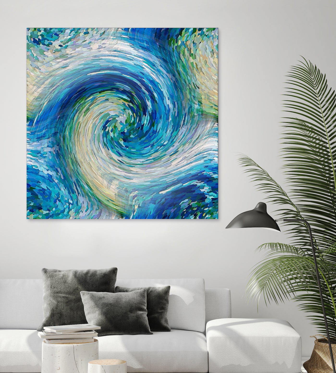 Wave to Van Gogh by David Manlove on GIANT ART - blue digital painting