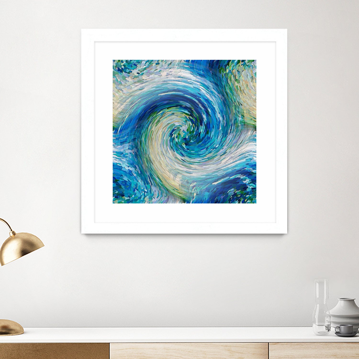 Wave to Van Gogh by David Manlove on GIANT ART - blue digital painting