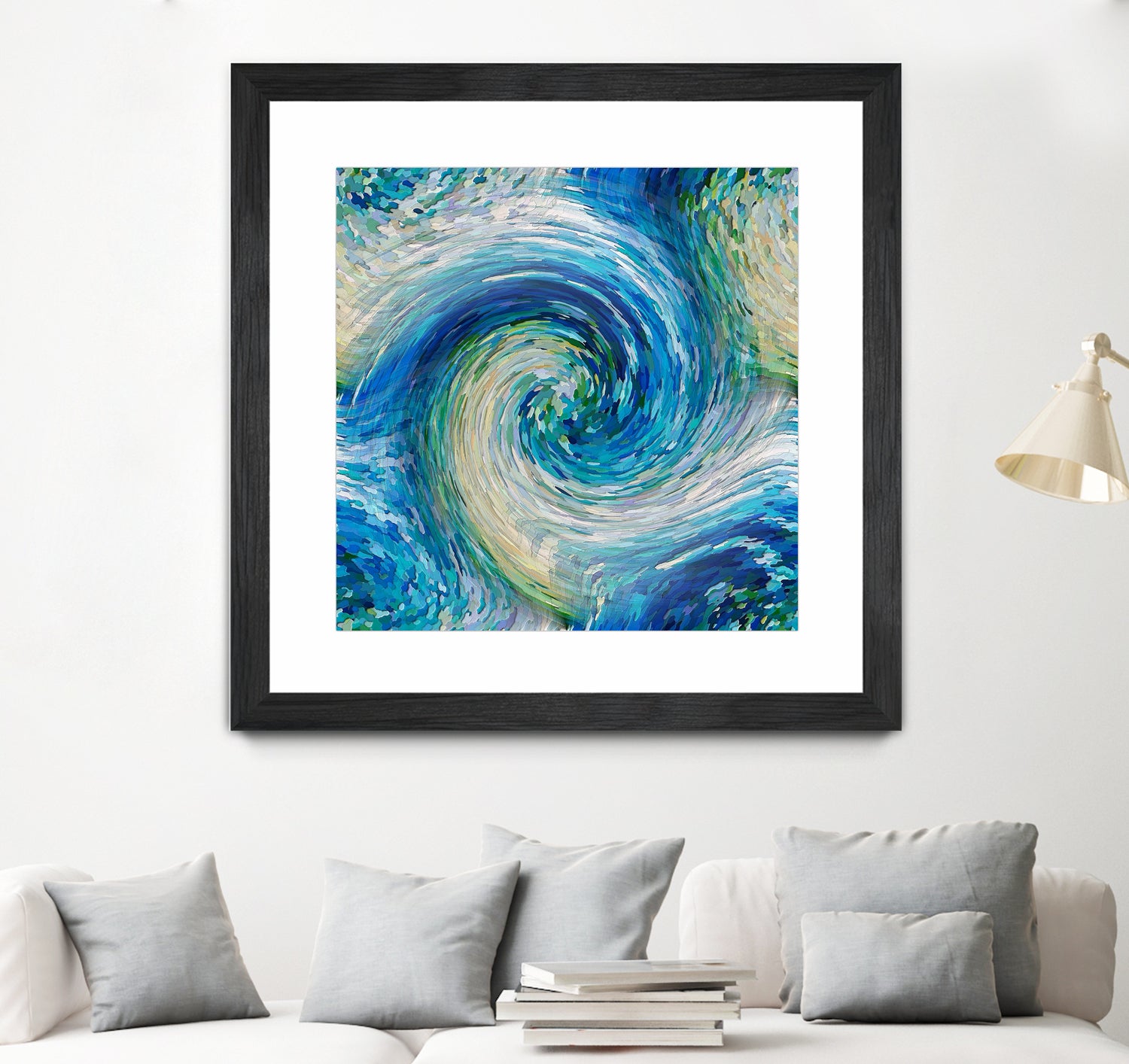 Wave to Van Gogh by David Manlove on GIANT ART - blue digital painting