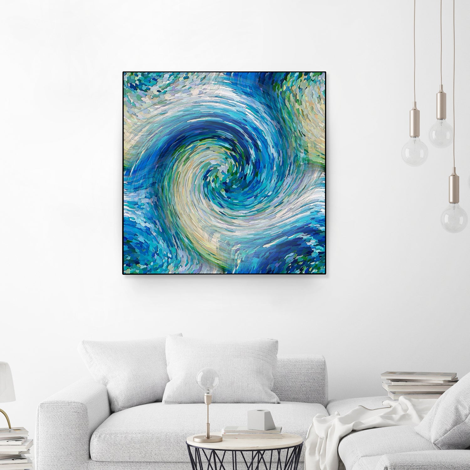 Wave to Van Gogh by David Manlove on GIANT ART - blue digital painting