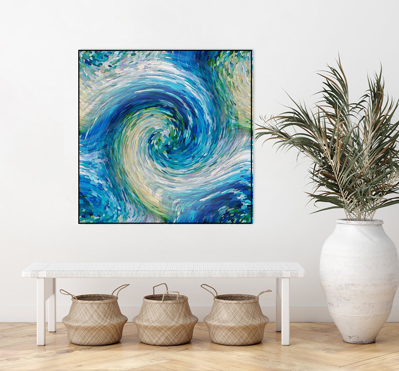 Wave to Van Gogh by David Manlove on GIANT ART - blue digital painting