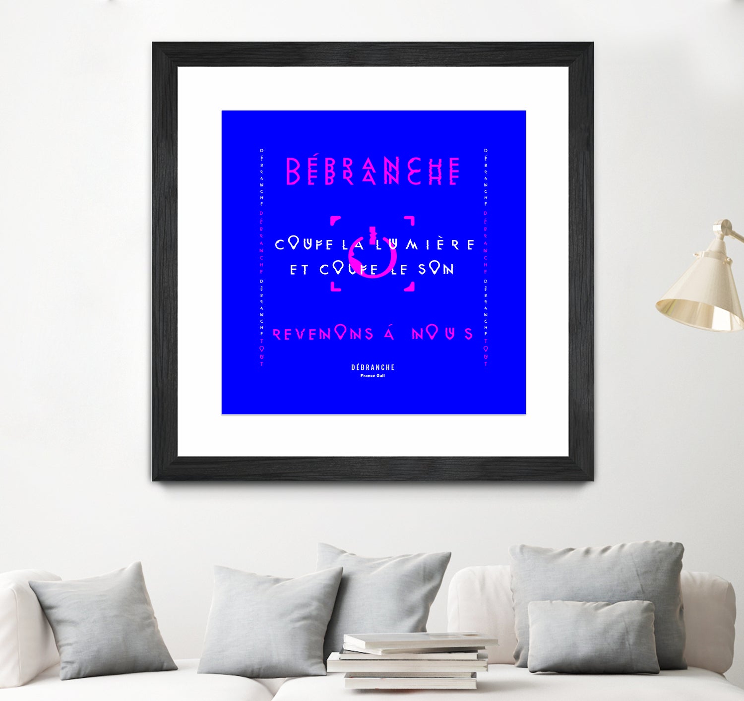 France Gall - Débranche by Amandine Lisoir on GIANT ART - blue typography