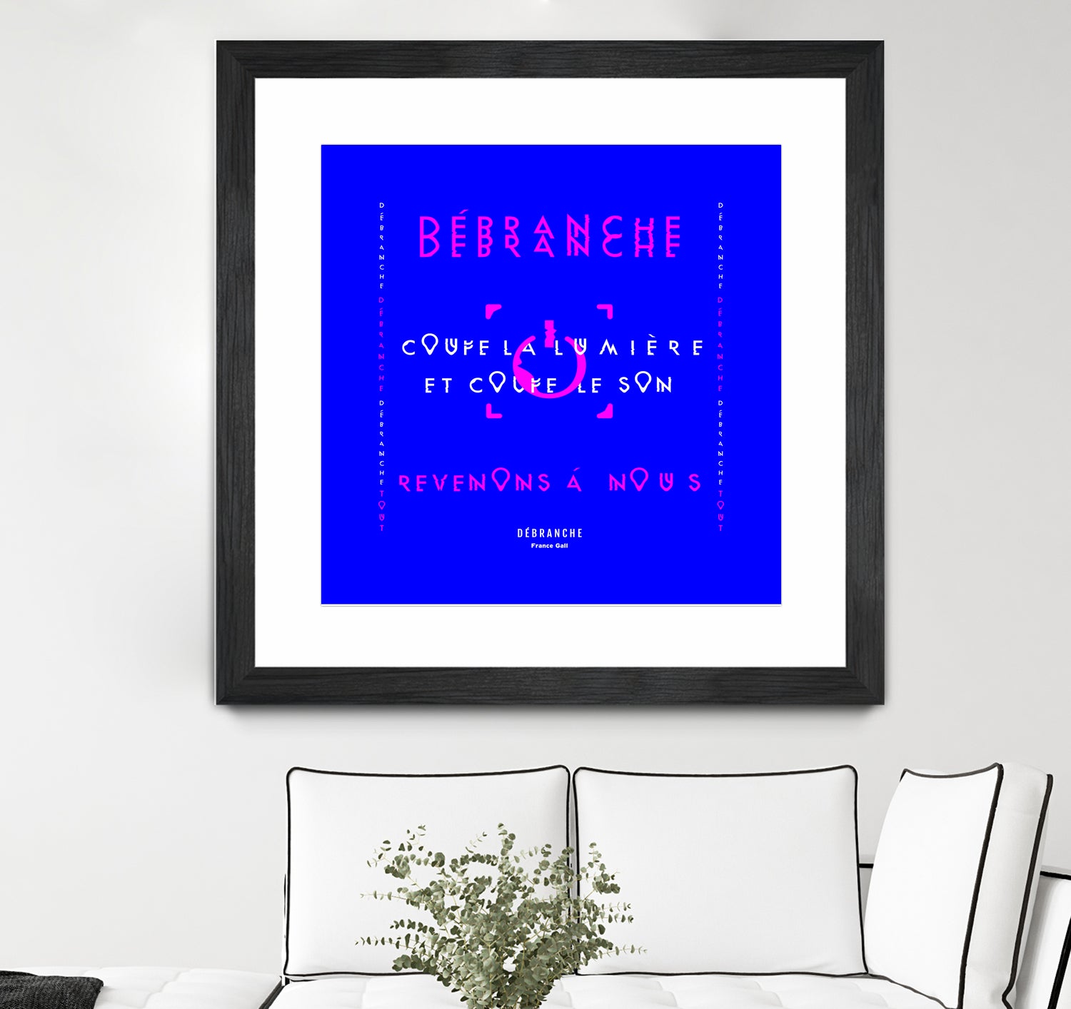 France Gall - Débranche by Amandine Lisoir on GIANT ART - blue typography