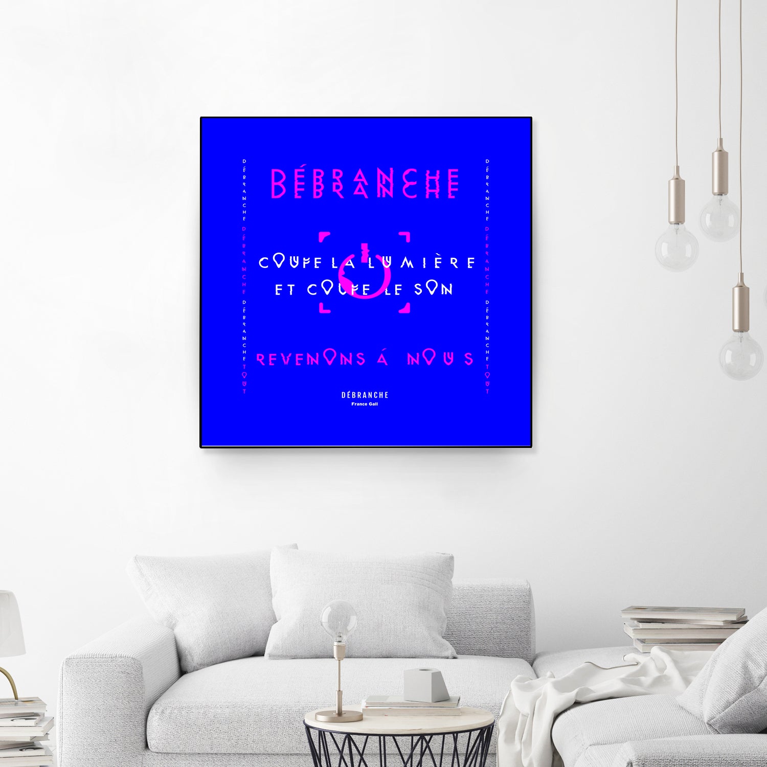 France Gall - Débranche by Amandine Lisoir on GIANT ART - blue typography