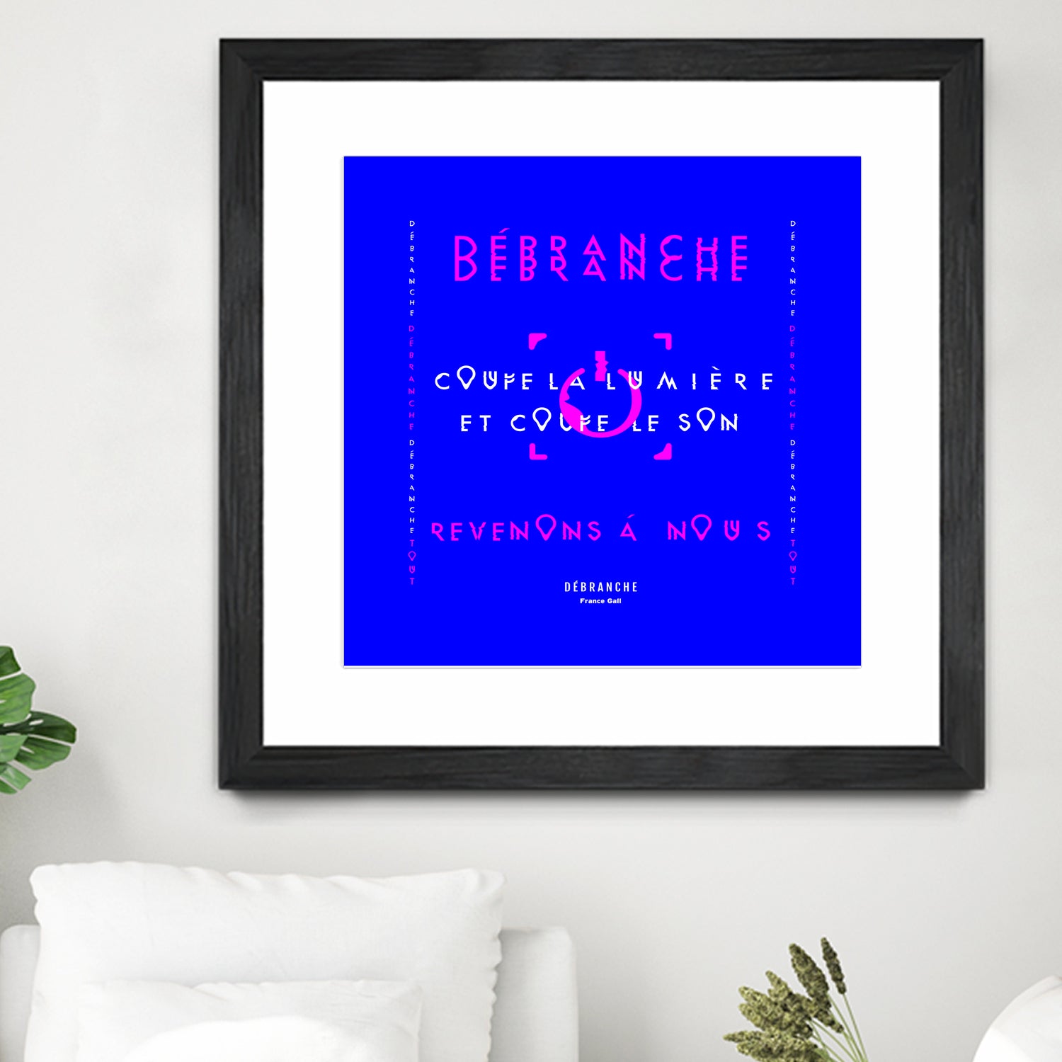 France Gall - Débranche by Amandine Lisoir on GIANT ART - blue typography