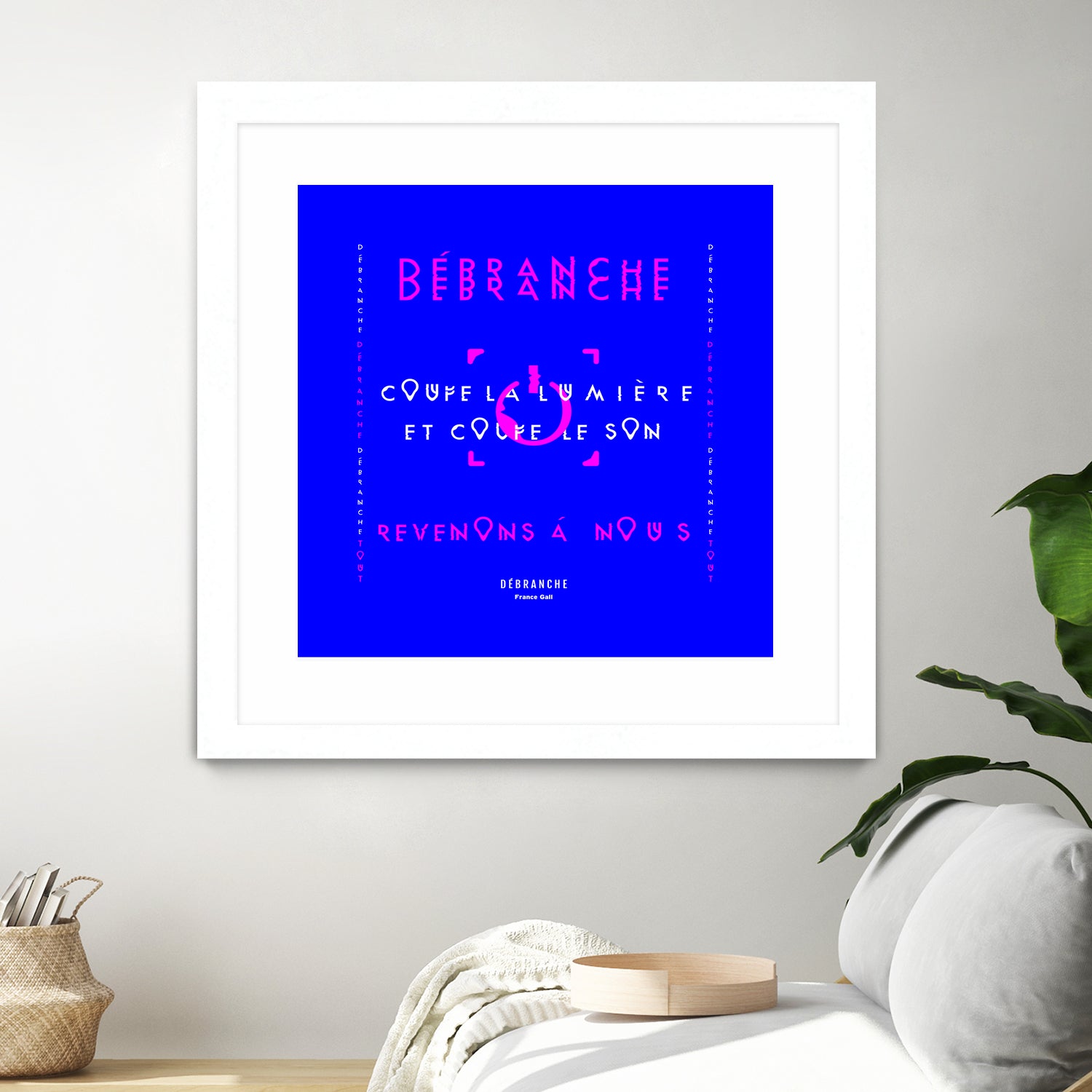 France Gall - Débranche by Amandine Lisoir on GIANT ART - blue typography