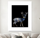 Marble Deer by Gamze Genc Celik on GIANT ART - blue vector illustration