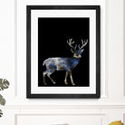 Marble Deer by Gamze Genc Celik on GIANT ART - blue vector illustration