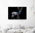 Marble Deer by Gamze Genc Celik on GIANT ART - blue vector illustration