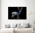 Marble Deer by Gamze Genc Celik on GIANT ART - blue vector illustration