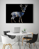 Marble Deer by Gamze Genc Celik on GIANT ART - blue vector illustration