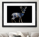 Marble Deer by Gamze Genc Celik on GIANT ART - blue vector illustration