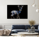 Marble Deer by Gamze Genc Celik on GIANT ART - blue vector illustration