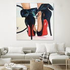 Date Night High Heels by Karim Aboud on GIANT ART - red mixed media