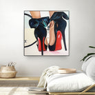 Date Night High Heels by Karim Aboud on GIANT ART - red mixed media