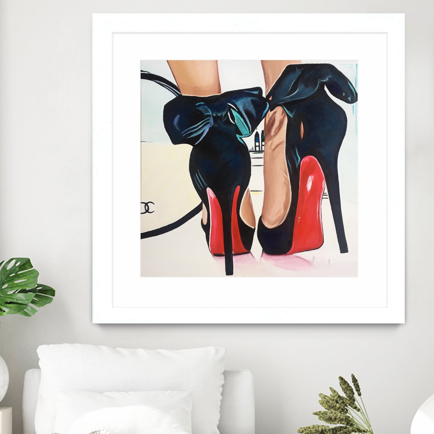 Date Night High Heels by Karim Aboud on GIANT ART - red mixed media