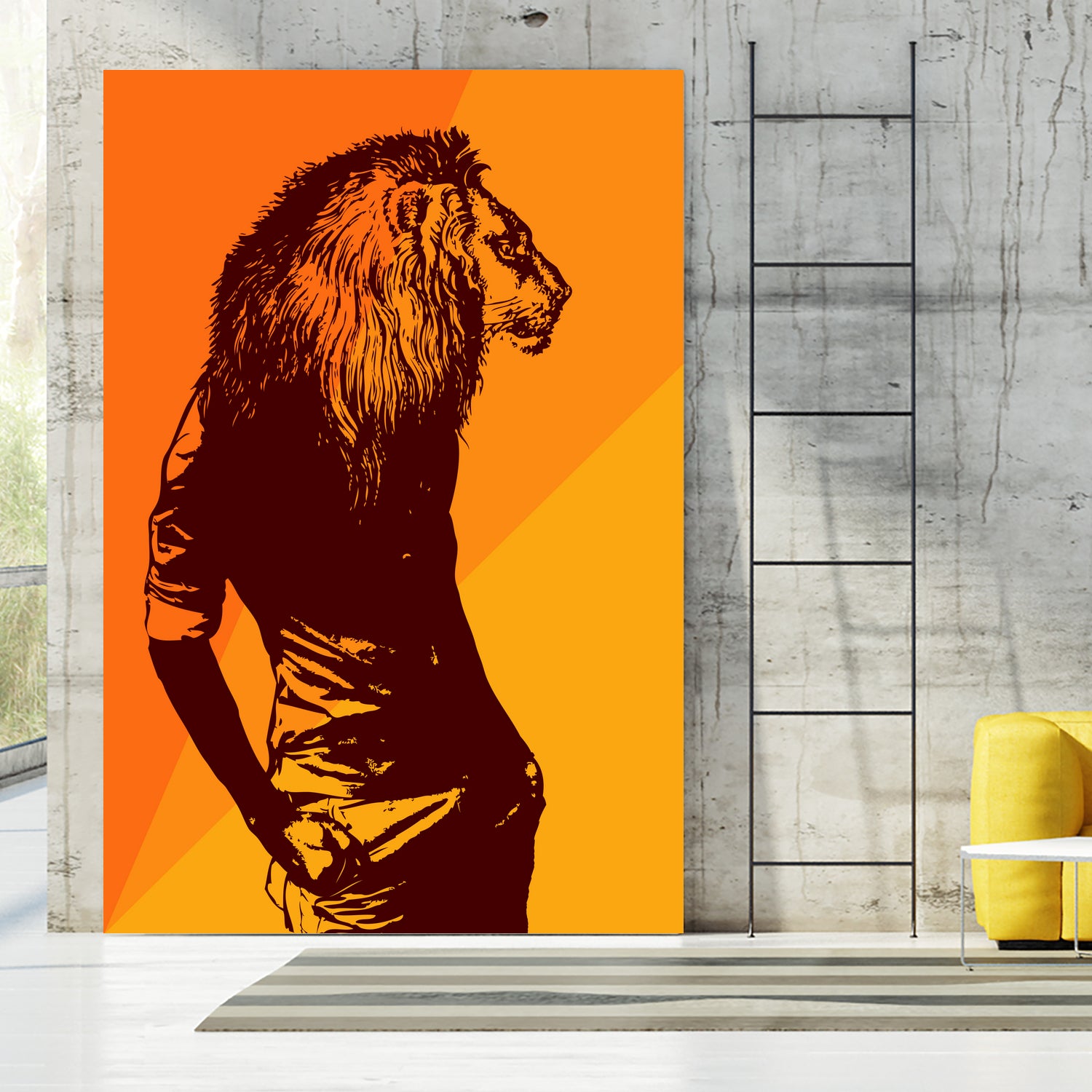 leon by sustici barici on GIANT ART - orange photo illustration