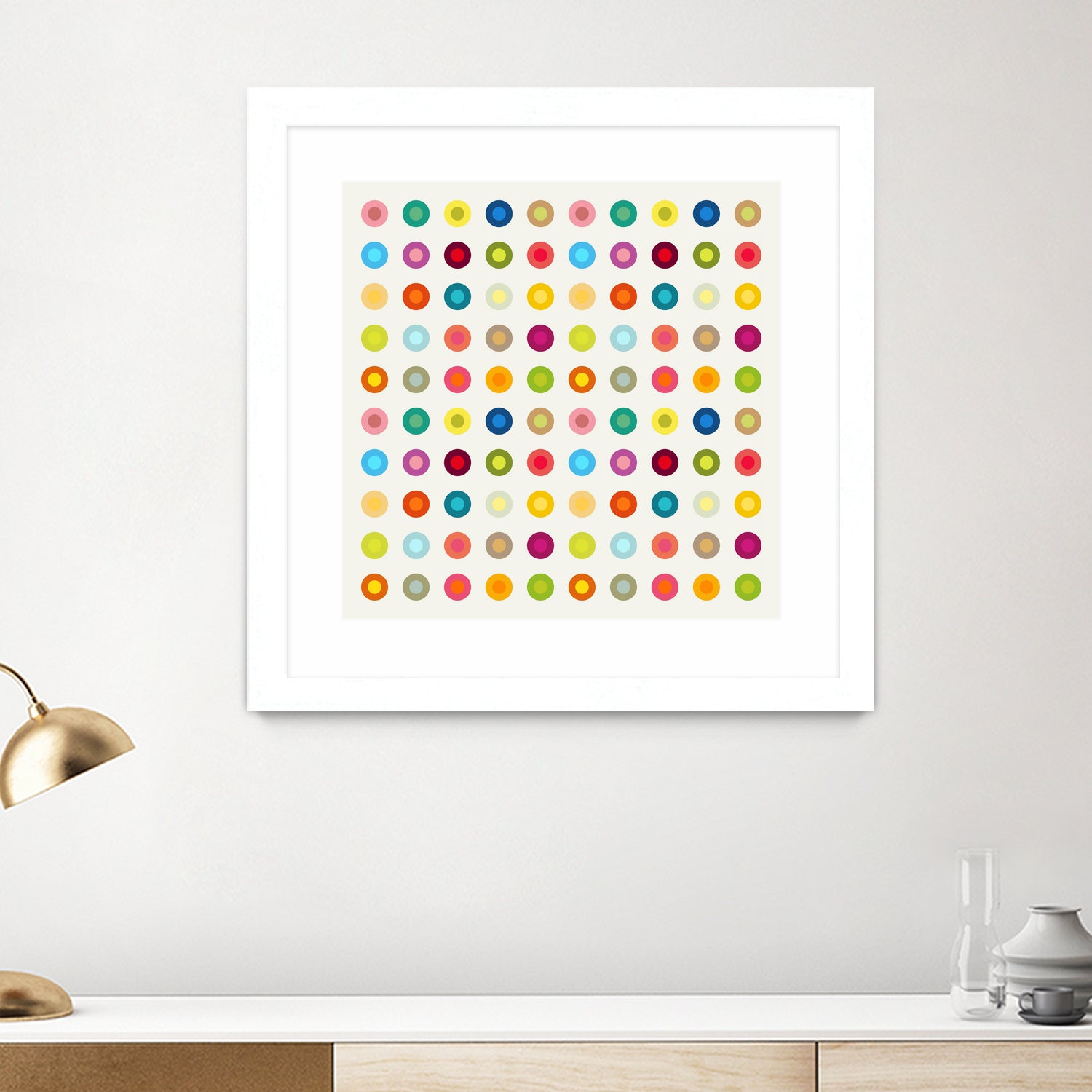 Vintage and Colourful Circles by Jean-christophe Tabary on GIANT ART - yellow digital drawing