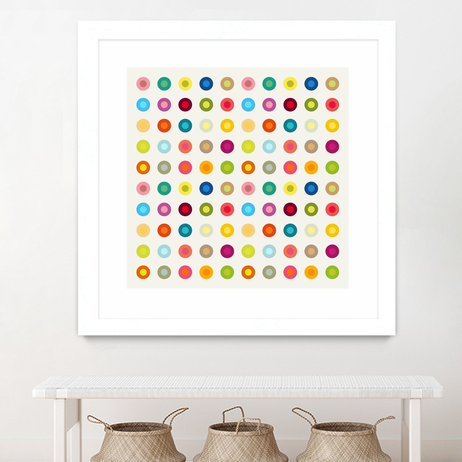 Vintage and Colourful Circles by Jean-christophe Tabary on GIANT ART - yellow digital drawing