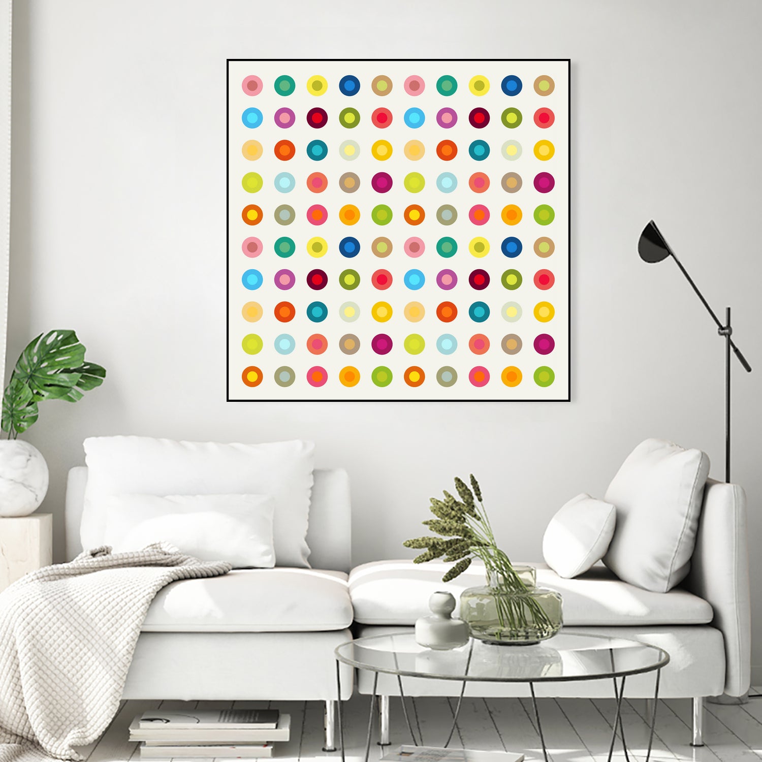 Vintage and Colourful Circles by Jean-christophe Tabary on GIANT ART - yellow digital drawing