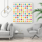 Vintage and Colourful Circles by Jean-christophe Tabary on GIANT ART - yellow digital drawing