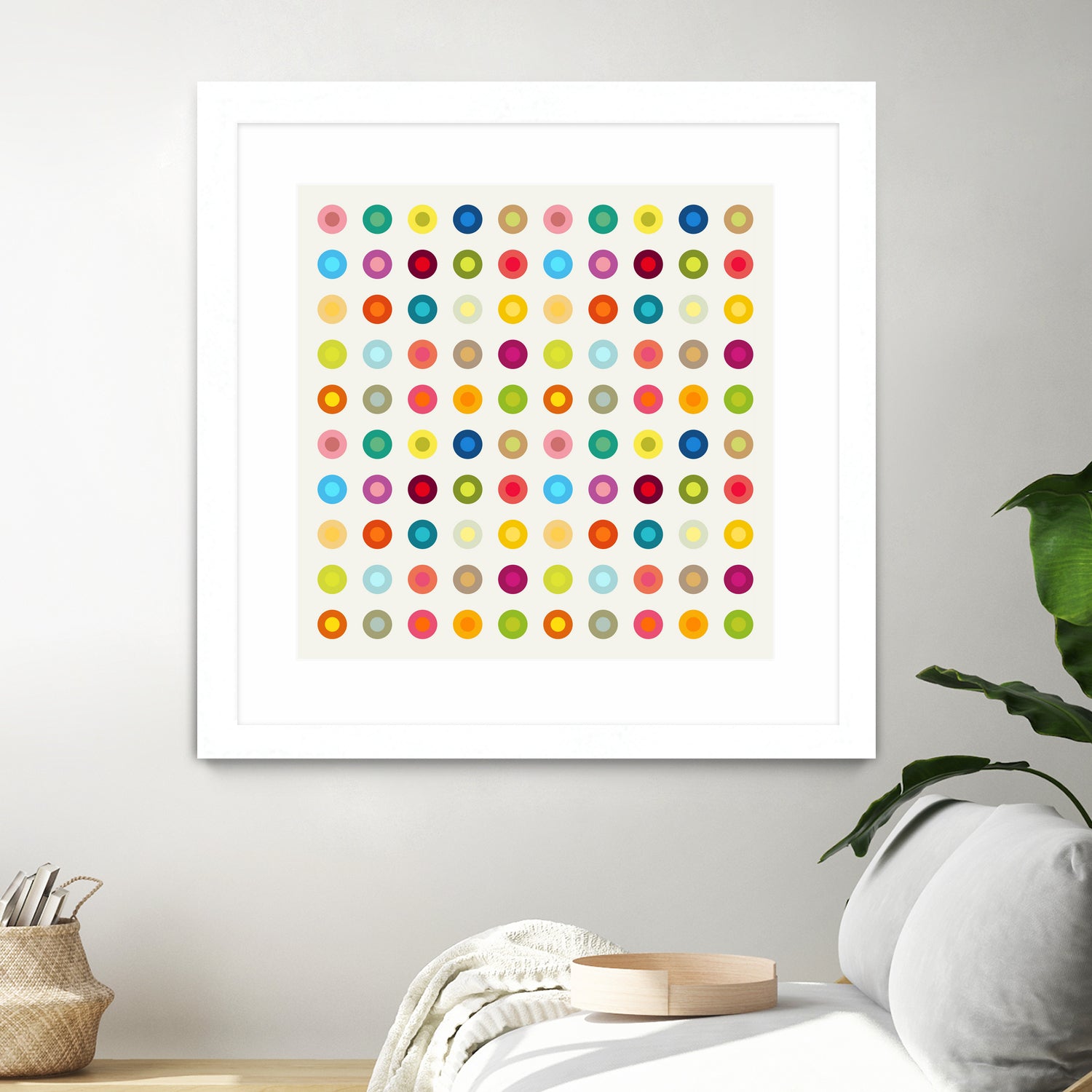 Vintage and Colourful Circles by Jean-christophe Tabary on GIANT ART - yellow digital drawing