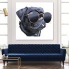 Pug Life by Karim Aboud on GIANT ART - black digital painting