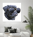 Pug Life by Karim Aboud on GIANT ART - black digital painting