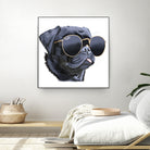 Pug Life by Karim Aboud on GIANT ART - black digital painting