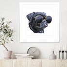 Pug Life by Karim Aboud on GIANT ART - black digital painting