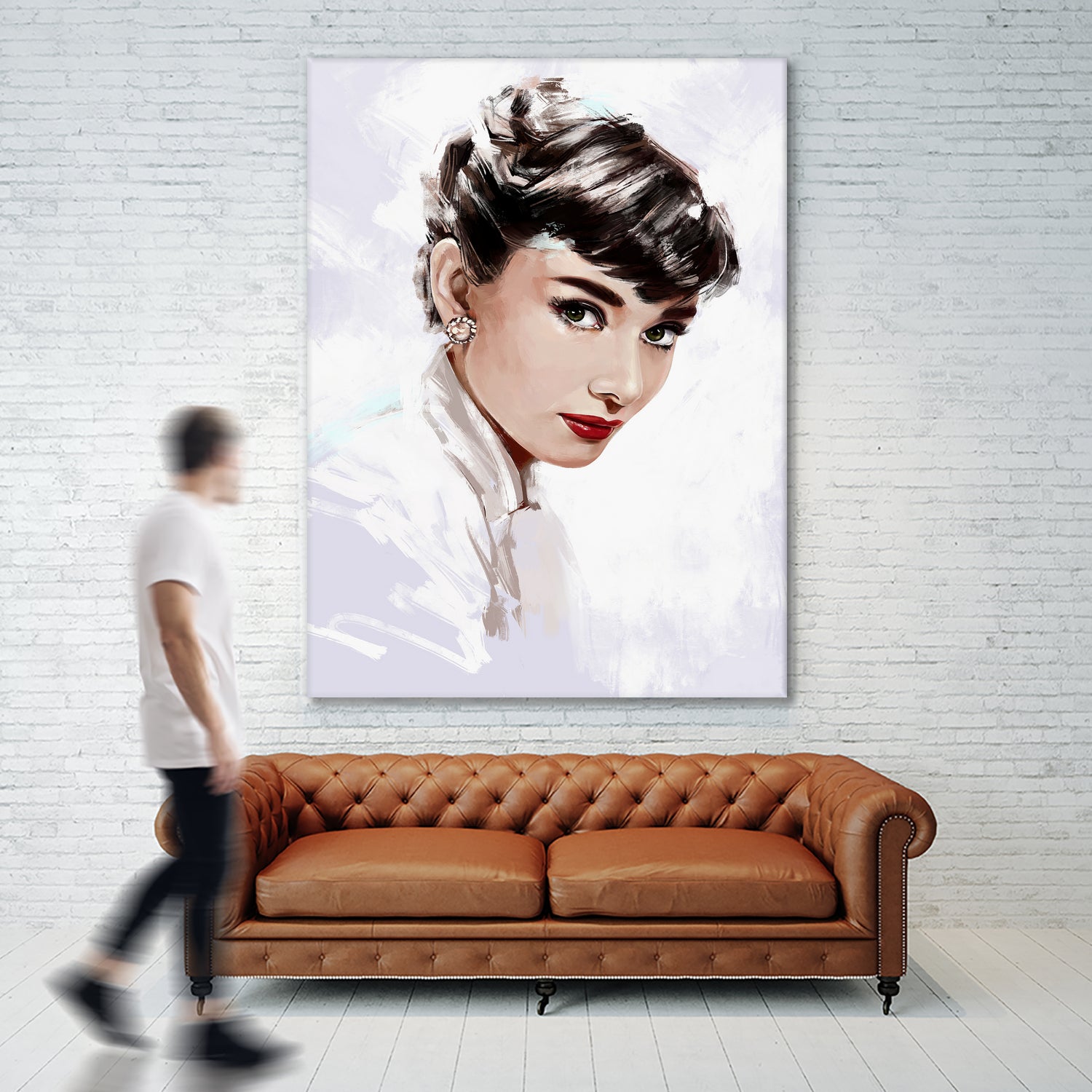 Audrey Hepburn by Dmitry Belov on GIANT ART - white digital painting