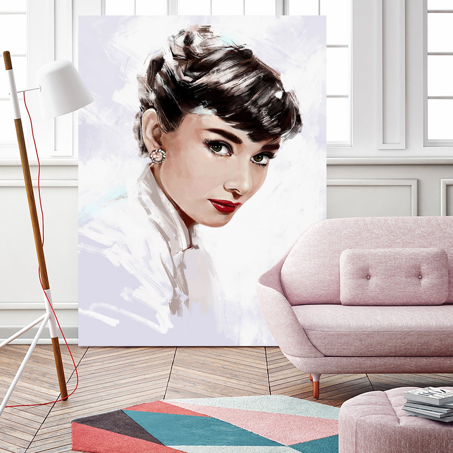 Audrey Hepburn by Dmitry Belov on GIANT ART - white digital painting