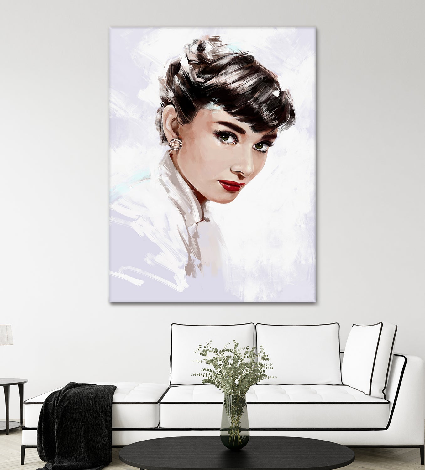 Audrey Hepburn by Dmitry Belov on GIANT ART - white digital painting