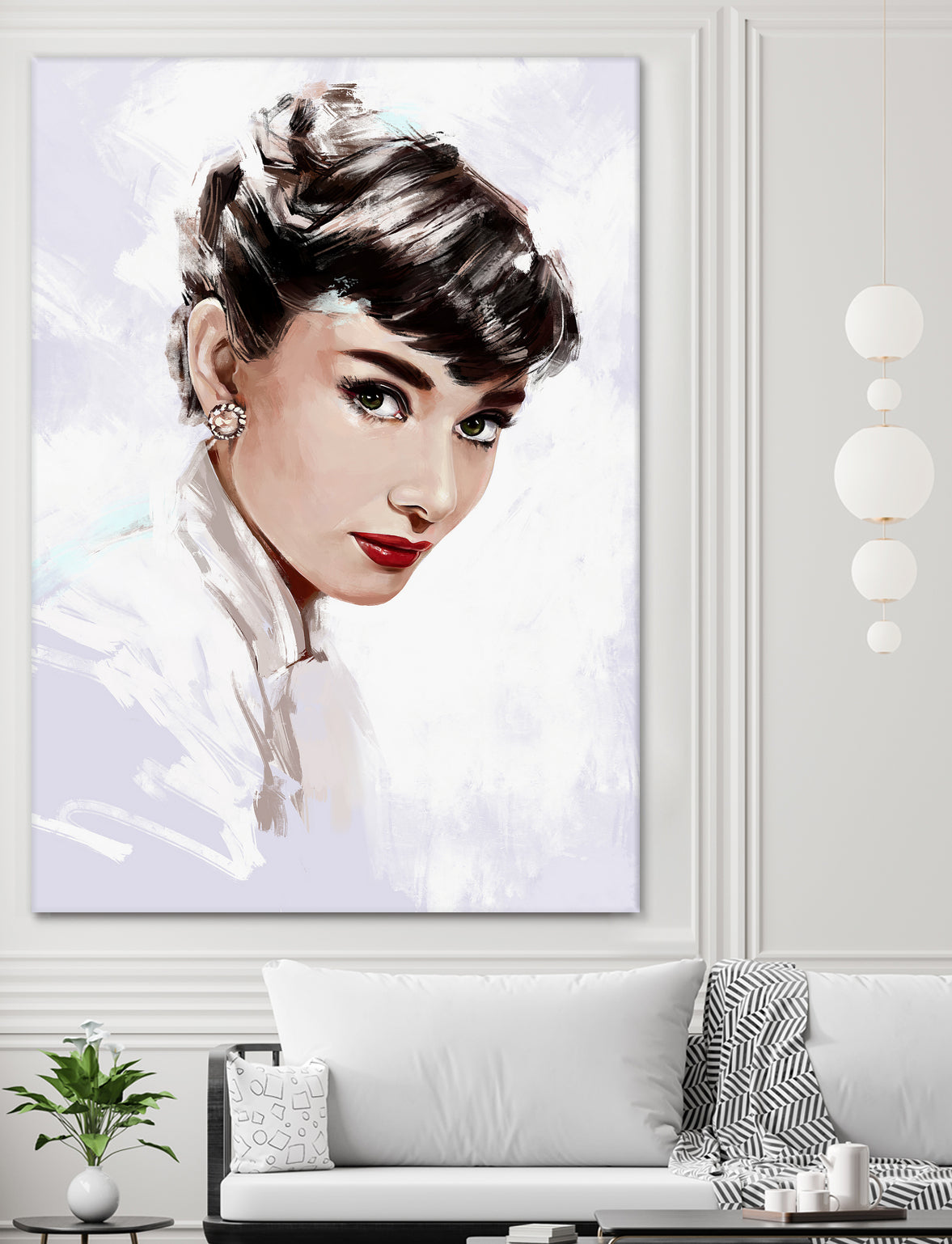 Audrey Hepburn by Dmitry Belov on GIANT ART - white digital painting