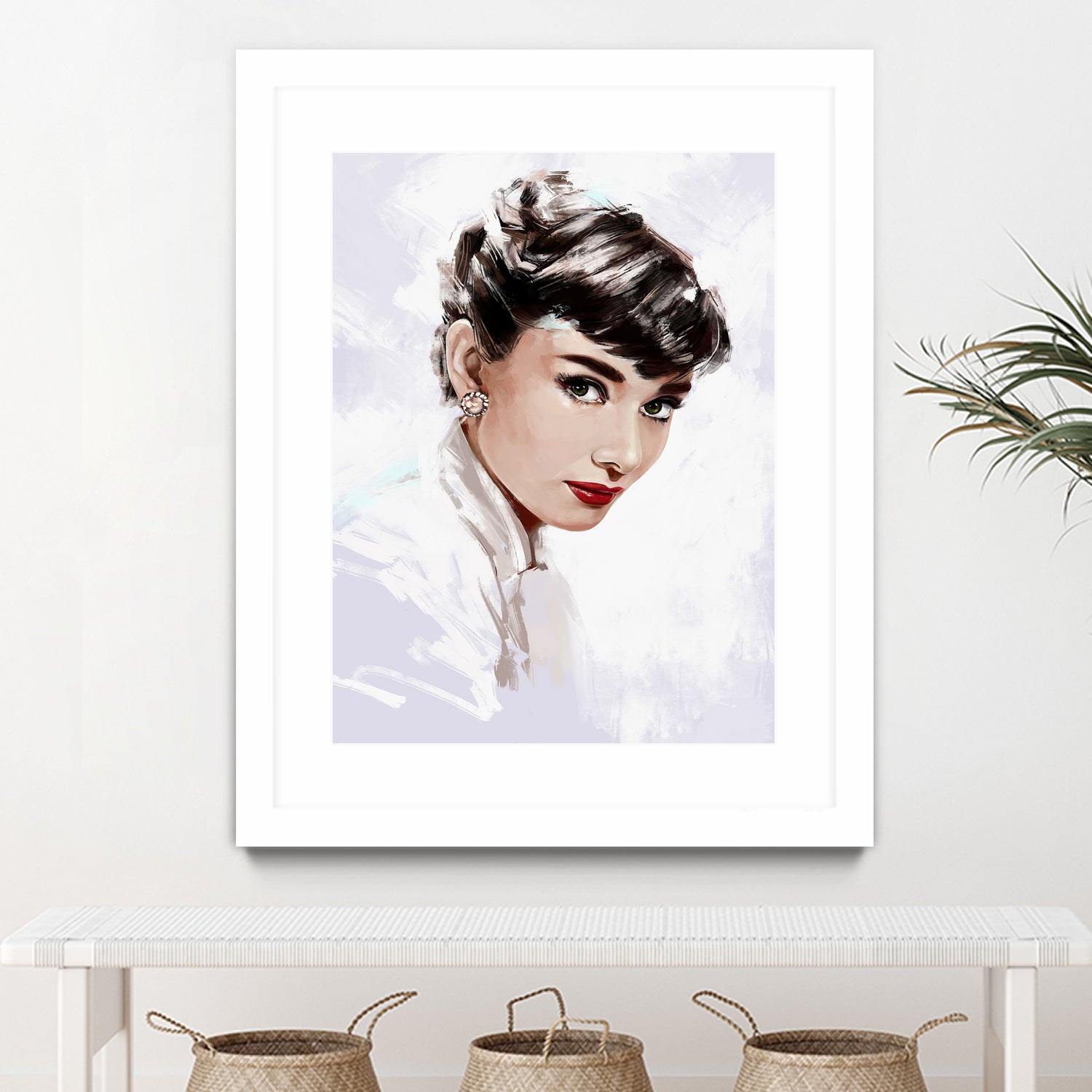 Audrey Hepburn by Dmitry Belov on GIANT ART - white digital painting