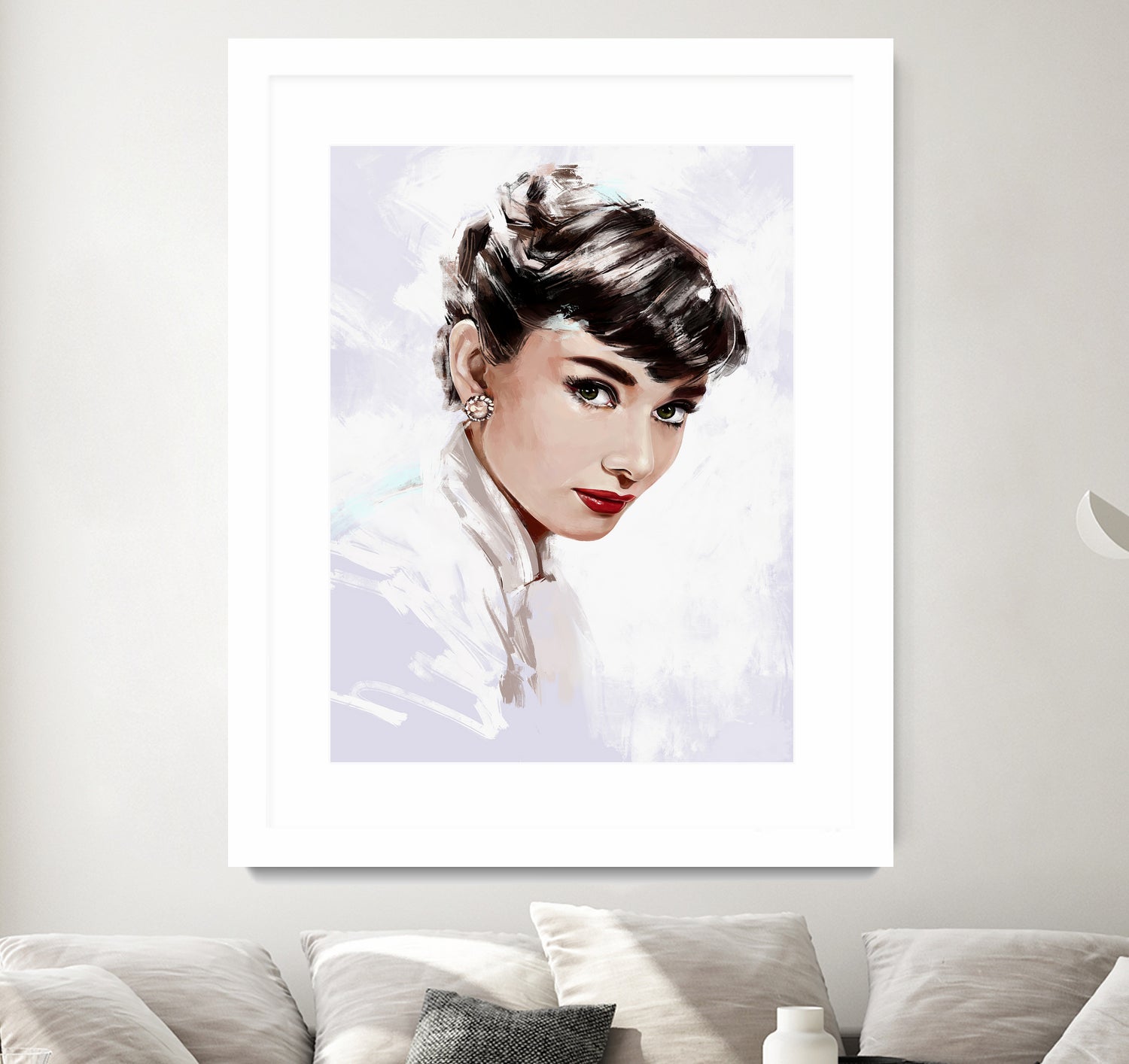 Audrey Hepburn by Dmitry Belov on GIANT ART - white digital painting