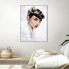 Audrey Hepburn by Dmitry Belov on GIANT ART - white digital painting