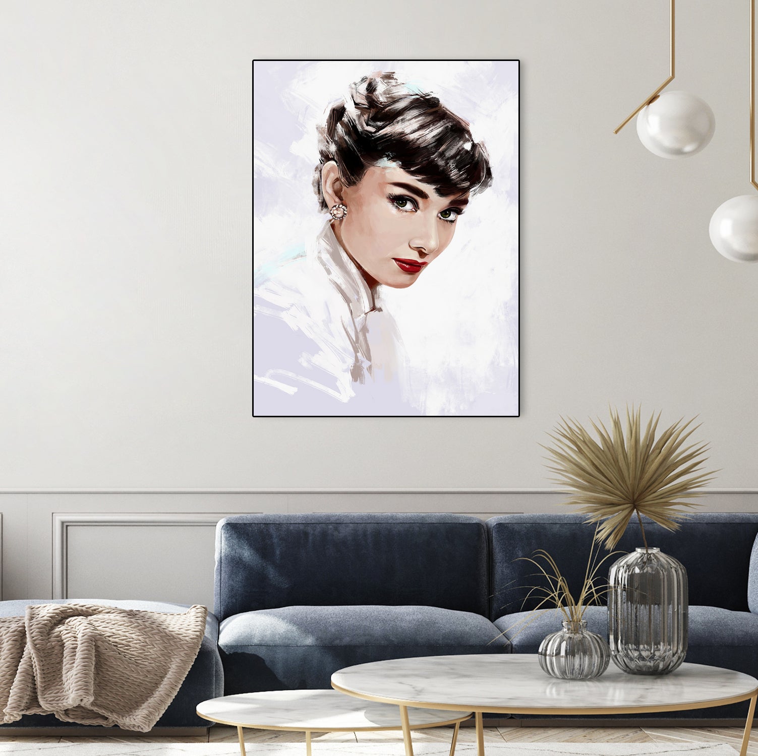 Audrey Hepburn by Dmitry Belov on GIANT ART - white digital painting