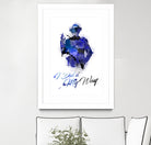 Frank Sinatra Watercolor by Anthony Melice on GIANT ART - blue digital painting