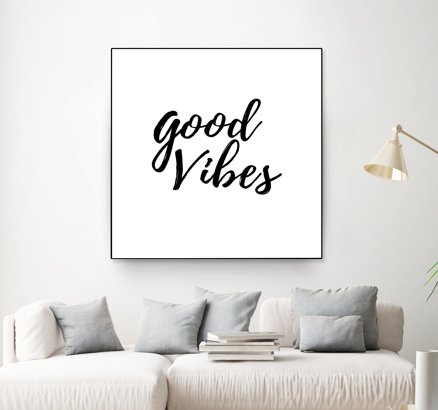 Good Vibes by Elina Koutsokera on GIANT ART - white typography