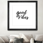 Good Vibes by Elina Koutsokera on GIANT ART - white typography