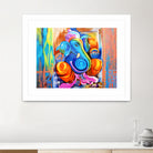 Ganesh Abstract by Rupa Prakash on GIANT ART - blue 3d art