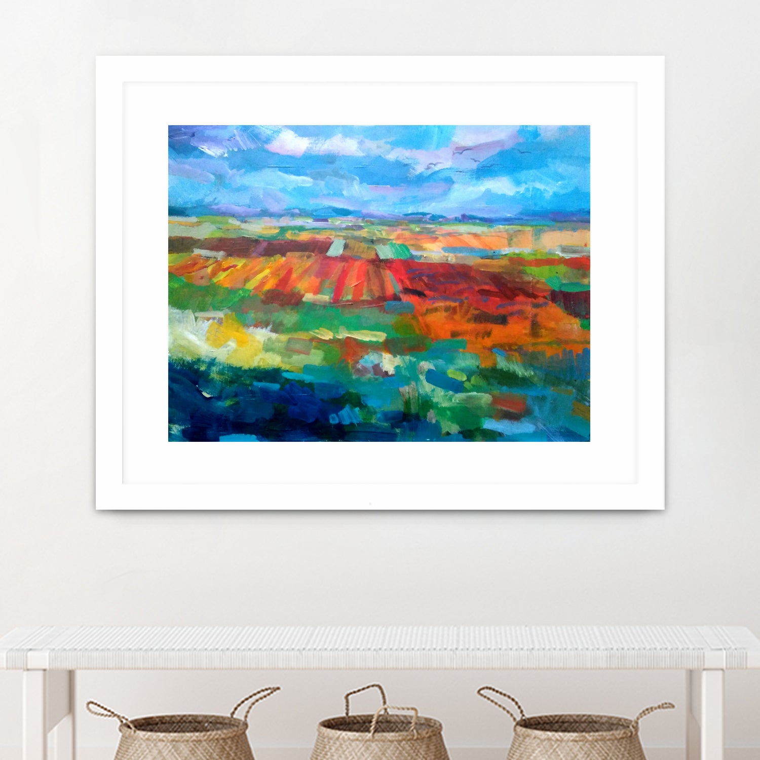 Fields by Aleksandar Stankovic on GIANT ART - orange mixed media